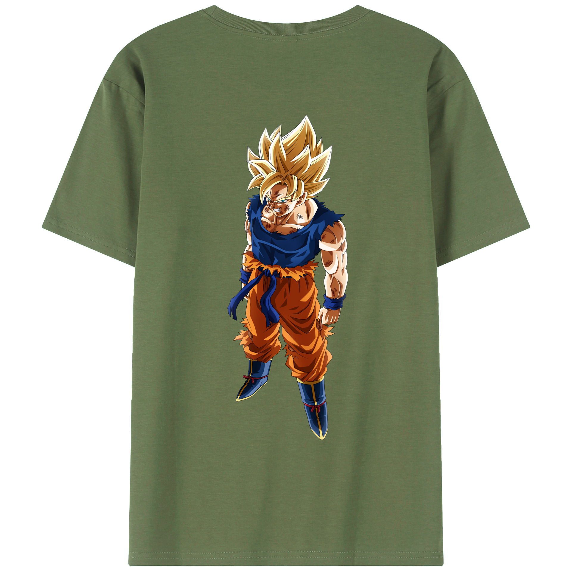 （画像用） ドラゴンボール 孫悟空（そん ごくう）Son Goku カカロット DRAGON BALL Kakarotto 綿100％ メンズ半袖Tシャツ（バックプリント） 通気性